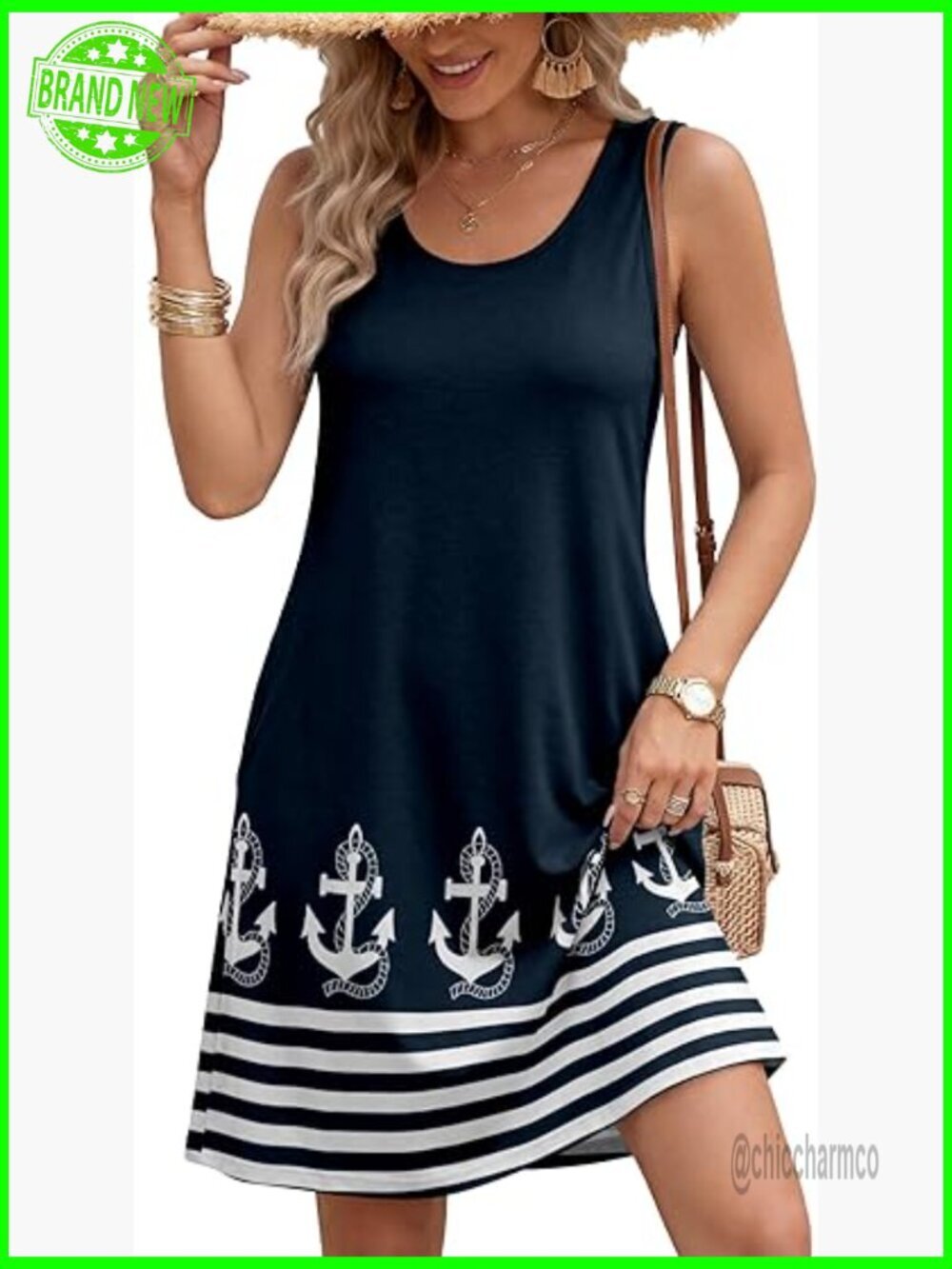 Sleeveless Floral Boho Sundress Swimsuit Coverup Casual Loose Beach Vacation